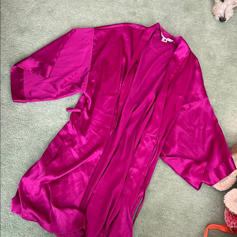 Victoria Secret plum Satin Kimono Robe